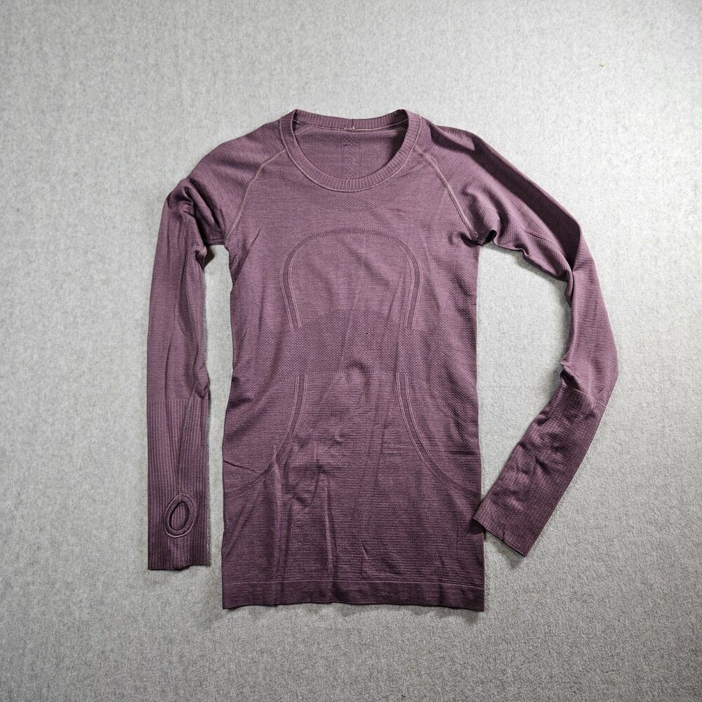 Lululemon Swiftly Tech Long Sleeve Shirt Women's Size 4 Heathered Plum